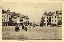 T2/T3 Ungvár, Uzshorod, Uzhhorod, Uzhorod; Masaryk Tér, Gyógyszertár, üzletek / Masarykovo Námestie / Square, Shops, Pha - Sonstige & Ohne Zuordnung