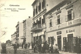 * T2 Crikvenica, Cirkvenica; Sa Obalnog Puta / Tengerpart, B. Gönczi üzlete. Kiadja Leopold Rosenthal 193. / Strandweg / - Other & Unclassified