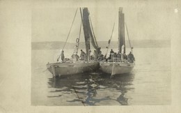 T2/T3 1916 Fiume, Rijeka; Halászhajók A Tengeren / Fishing Boats On The Sea. Photo (EK) - Andere & Zonder Classificatie