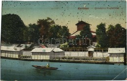 T3 1917 Károlyváros, Karlovca, Karlovac; Gradsko Kupaliste / Spa, Baths, Rowing Boat (fl) - Sonstige & Ohne Zuordnung