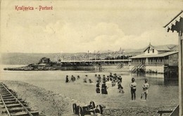T2/T3 1924 Kraljevica, Portoré; Beach, Bathing People, Seaside + Kétnyelvű Bélyegző / Bilingual Cancellation (EK) - Other & Unclassified