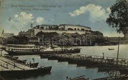 T2/T3 1914 Pétervárad, Petrovaradin (Újvidék, Novi Sad); Vár, Hajóhíd, 'Albrecht' Gőzüzemű Oldalkerekes Személyhajó / Fe - Sin Clasificación