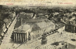 T3 1913 Szabadka, Subotica; Látkép, Városi Színház, Víztorony, üzletek / General View, Theatre, Water Tower, Shops (EB) - Ohne Zuordnung