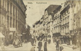 T2 1924 Graz, Sackstrasse, Apotheke / Street View, Shops, Pharmacy. Bromsilber Karte Ludwig Strohschneider - Otros & Sin Clasificación