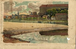 ** T4 Linz, Linz An Der Donau Von Urfahr Gesehen. Kuenstlerpostkarte No. 2311. Von Ottmar Zieher Kunstanstalt. Litho S:  - Otros & Sin Clasificación