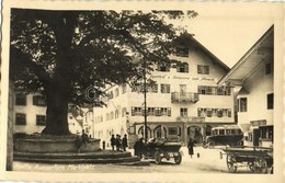 ** T1/T2 Reutte, Ausserfern, Marktplatz, Gasthof & Brauerei Zum 'Hirsch' / Market Square, Hotel And Brewery, Automobiles - Sonstige & Ohne Zuordnung