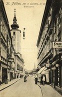 T2/T3 1917 Sankt Pölten, Rathausgasse / Street View, Shop Of Kreidl (EK) - Sonstige & Ohne Zuordnung