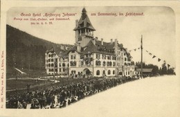 ** T1/T2 Semmering, Grand Hotel 'Erzherzog Johann' Im Festschmuck / Hotel, Festival - Other & Unclassified