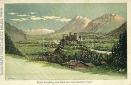 ** T2 St. Gertraudi (Tirol), Ruine Kropfberg Und Blick Ins Unter-Innthal / Valley, Castle Ruins S: E. K. - Sonstige & Ohne Zuordnung