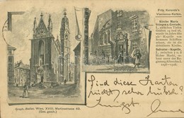 T2 1897 Vienna, Wien, Bécs I. Kirche Maria Stiegen Am Gestade, Salvator-Kapelle, Fritz Kuranda's Viennensa-Karten / Chur - Other & Unclassified