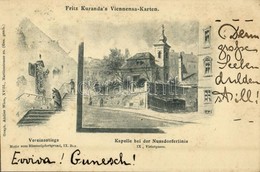 T2/T3 1897 Vienna, Wien, Bécs IX. Vereinsstiege, Kapelle Bei Der Nussdorferlinie, Fritz Kuranda's Viennensa-Karten / Sta - Sonstige & Ohne Zuordnung