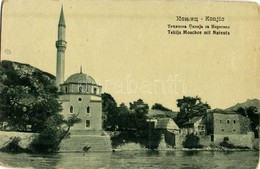 * T3 Konjic, Tekija Moschee Mit Narenta / Turkish Mosque, Neretva Riverside. W. L. Bp. 4732.  (worn Corners) - Sonstige & Ohne Zuordnung
