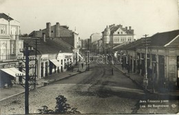 * T2/T3 1935 Lom, Die Hauptstrasse / Main Street, Shops. Gr. Paskoff Photo - Andere & Zonder Classificatie