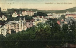 T2/T3 1912 Mariánské Lázne, Marienbad; Blick Auf Kaiserstraße / Street View, Synagogue. Originaldruck Reinicke & Rubin ( - Autres & Non Classés