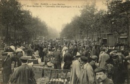 T2 1906 Paris, Les Halles, Rue Baltard, Carreau Des Asperges / Street, Asparagus Shipment - Sonstige & Ohne Zuordnung