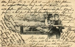 * T2 1902 Riga, A. Augsburg's Dampfer / Port View With Boys Smoking Cigarettes Wilh. Scheffer's Kunstanstalt - Andere & Zonder Classificatie