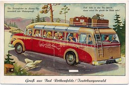 ** T2 Bad Rothenfelde, Modern Leporellocard With Autobus - Ohne Zuordnung