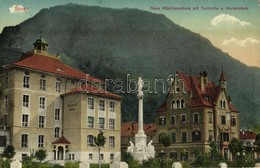 T2/T3 1914 Bolzano, Bozen (Südtirol); Neue Mädchenschule Mit Turnhalle U Mariensäule / New Girls' School, Gym, Sports Ha - Otros & Sin Clasificación