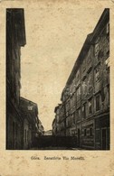 T3 1918 Gorizia, Görz, Gorica; Zerstörte Via Morelli / Street View During WWI + 'K.u.K. Eisenbahnregiment Brückenbaudeta - Otros & Sin Clasificación