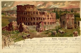 T2/T3 1901 Roma, Rome; Colosseo / Colosseum. Litho S: Raff. Carloforti (EK) - Autres & Non Classés