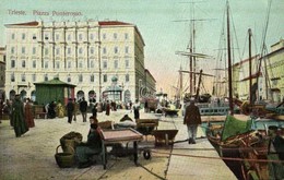 * T2 Trieste, Trieszt, Trst; Piazza Ponterosso / Square, Market Vendors, Quay - Sonstige & Ohne Zuordnung