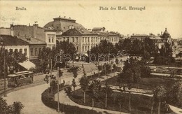 T2/T3 1922 Braila, Platz Des Heil. Erzengel / Square, Tram, Automobile (EK) - Otros & Sin Clasificación