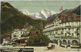 T2 1911 Interlaken, Terminus Hotel Bahnhof & Pension Bristol - Andere & Zonder Classificatie