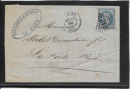 France N°29 Oblitéré GC 2188 & Type 17 Le Mans (71)  - 1869 - TB - 1863-1870 Napoléon III. Laure