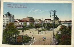 T2/T3 1917 Lviv, Lwów, Lemberg;  Ul. Karola Ludwika / Karl-Ludwig-Straße / Street View, Tram - Other & Unclassified