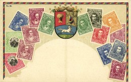 ** T1/T2 Venezuela / Stamps And Coat Of Arms Of Venezuela. Carte Philatelique Ottmar Zieher No. 33. Litho - Ohne Zuordnung