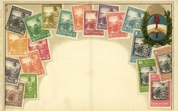 ** T2 Republika Argentina / Stamps And Coat Of Arms Of Argentina. Carte Philatelique Ottmar Zieher No. 22. Litho - Unclassified