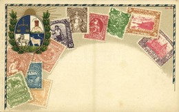 ** T2 Uruguay / Stamps And Coat Of Arms Of Uruguay . Carte Philatelique Ottmar Zieher No. 24. Litho - Sin Clasificación