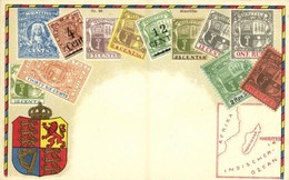 ** T1 Mauritius / Stamps, Coat Of Arms And Map Of Mauritius. Carte Philatelique Ottmar Zieher No. 88. Litho - Non Classificati