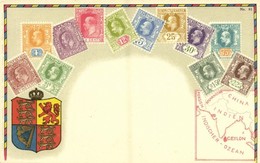 ** T1 Ceylon / Stamps, Coat Of Arms And Map Of Sri Lanka. Carte Philatelique Ottmar Zieher No. 81. Litho - Ohne Zuordnung