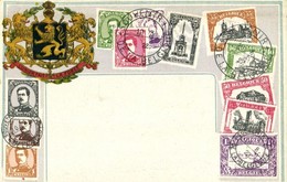 ** T2 L'Union Fait La Force / Belgian Stamps And Coat Of Arms. Guggenheim & Co. No. 3991. - Ohne Zuordnung