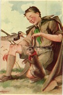 ** T2/T3 Kiadja Márton L.-féle Cserkészlevelezőlapok Kiadóhivatala / Hungarian Scout Art Postcard S: Márton L. (EK) - Ohne Zuordnung