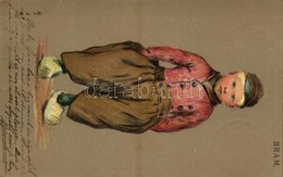 T1/T2 1905 Bram / Dutch Boy In Clogs, Art Postcard - Sin Clasificación