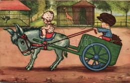 T2/T3 Children On Donkey Cart, Giraffe, Ostrich, Amag 0305. S: Margret Boriss (EB) - Non Classificati