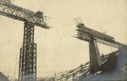 * T2 ~1916 A Felrobbantott Karakó Völgyhíd, Viadukt A Gyimesi Vasútvonalon, Katonák / WWI Austro-Hungarian K.u.K. Milita - Unclassified