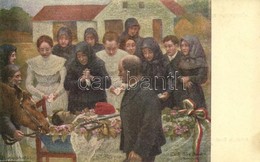 ** T2 A Hőst Hazahozták. 'Derengés' Magyar Művészlapjai / Austro-Hungarian (K.u.K.) Military Art Postcard, Funeral Of A  - Unclassified