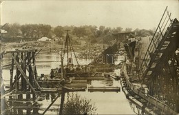 * T2 ~1917 Novogeorgievsk, Modlin; Lerombolt Híd / WWI K.u.K. (Austro-Hungarian) Military, Destroyed Bridge. Photo - Unclassified