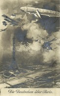 T2 Die Deutschen über Paris / WWI German Military Aircrafts And Airship Above Paris - Sin Clasificación