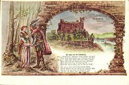 ** T2 Falkenburg, Guntram Nimmt Abschied Von Liba; Rheinische Burgen Und Sagen, Josef Wewerka / Knight, Lady, Castle, Ar - Zonder Classificatie