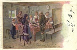 * T2 1901 'Mindennapi Kenyerünket Add Meg Nékünk Ma' / Family Prayer At Dinner, Lord's Prayer, Art Postcard S: E. Döcker - Zonder Classificatie