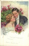 T2/T3 1922 Romantic Couple, Flowers, B.K.W.I. 262-1 (worn Corners) - Zonder Classificatie