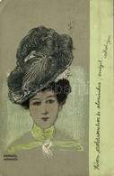 T2/T3 1901 Art Nouveau Lady With Fashion Hat. Litho S: Raphael Kirchner (EK) - Sin Clasificación