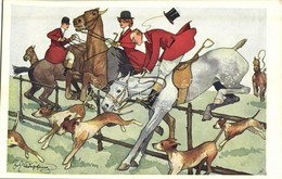 ** T1/T2 Horse Riders With Dogs, B.K.W.I. 723-5 - Zonder Classificatie