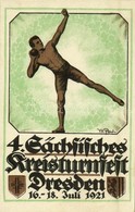 ** T1 1921 Dresden, 4. Sächsisches Kreisturnfest / Deutsche Turnerschaft 14. Kreis; Amtl. Feldpostkarte Nr. 1. / 4th Sax - Non Classés