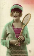 ** T1/T2 Lady With Tennis Racket. A. Noyer 3832. - Zonder Classificatie
