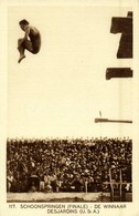 ** T1 1928 Amsterdam, Olympische Spelen. Schoonspringen (Finale), De Winnar Desjardins (USA) / 1928 Summer Olympics. Div - Unclassified